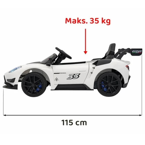 Biały samochód na akumulator dla dzieci Maserati MC20 GT2.webp