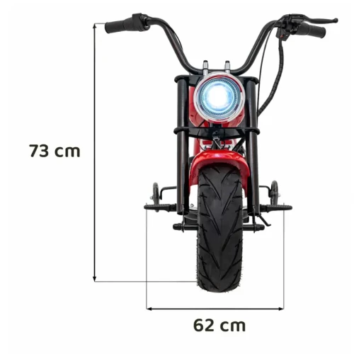 Czerwony samochód elektryczny dla dziecka Pojazd Motorek Chopper Warrior.webp