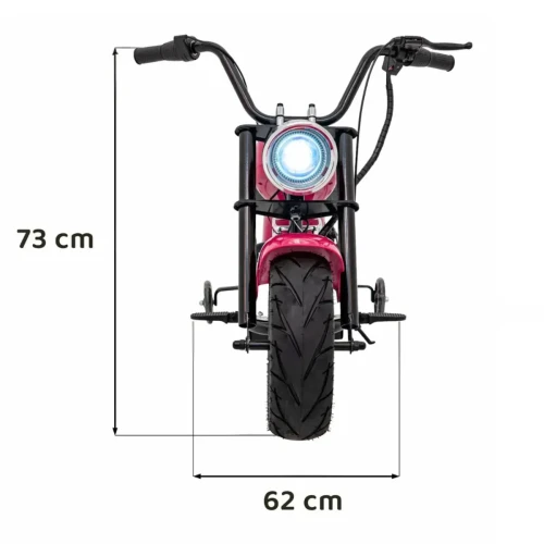 Różowy samochód elektryczny dla dziecka Pojazd Motorek Chopper Warrior.webp