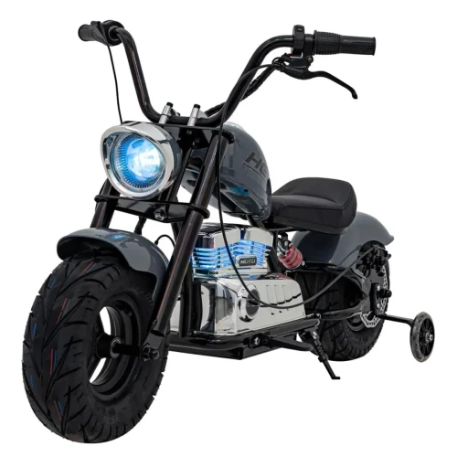 Szare auto dla dzieci elektryczne Pojazd Motorek Chopper Warrior.webp
