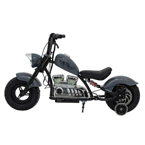 Szare auto na akumulator dla 8 latkaPojazd Motorek Chopper Warrior.webp