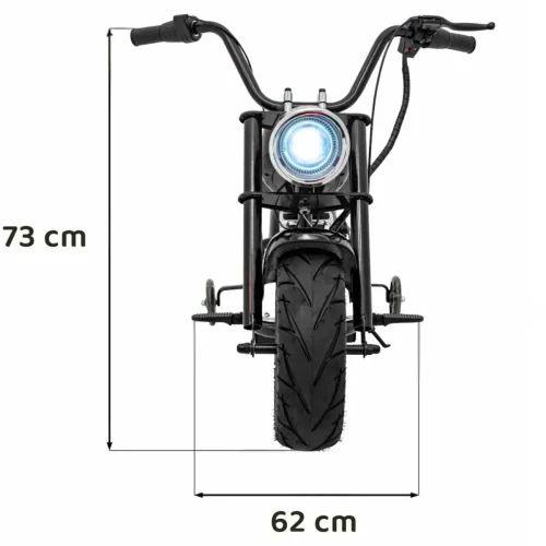 Szary samochód elektryczny dla dziecka Pojazd Motorek Chopper Warrior.webp
