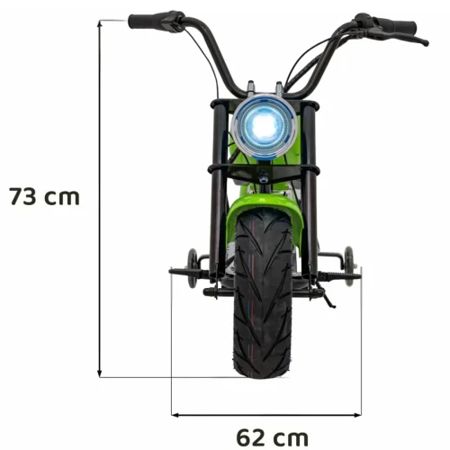 Zielony samochód na akumulator dla dzieci Pojazd MotorekChopperWarrior.webp