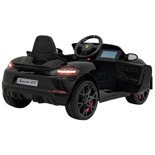 Czarne auto na akumulator  Porsche Spyder RS 718.webp