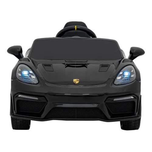 Czarne auto na akumulator dla 5 latka Porsche Spyder RS 718.webp