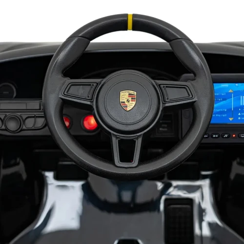 Czarne elektryczny samochód dla dzieci Porsche Spyder RS 718.webp