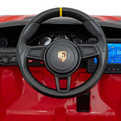 Czerwony elektryczny samochód dla dzieci Porsche Spyder RS 718.webp