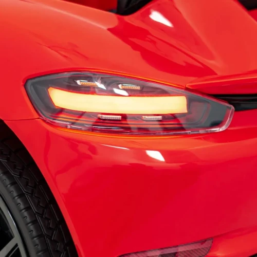 Czerwony samochód na akumulator dla dzieci Porsche Spyder RS 718.webp