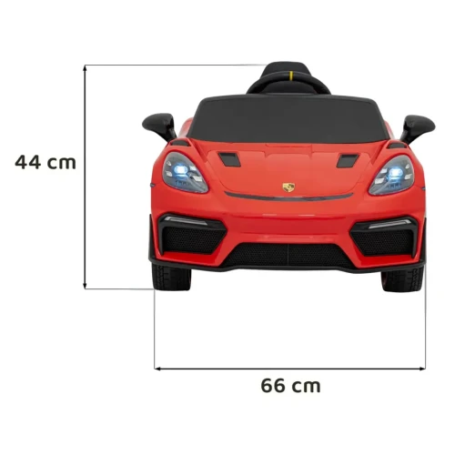 Czerwony samochód na akumulator dla dziecka Porsche Spyder RS 718.webp