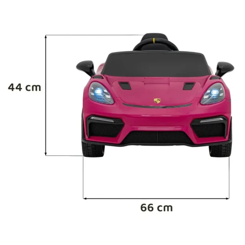 Różowy samochód na akumulator dla 5 latka Porsche Spyder RS 718.webp