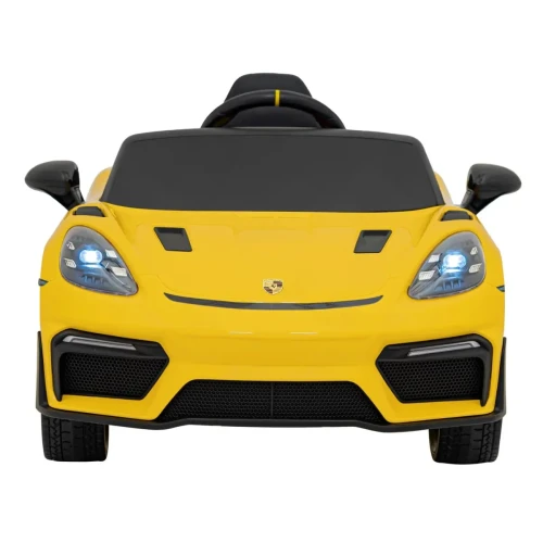 Żółte auto na akumulator dla 5 latka Porsche Spyder RS 718.webp