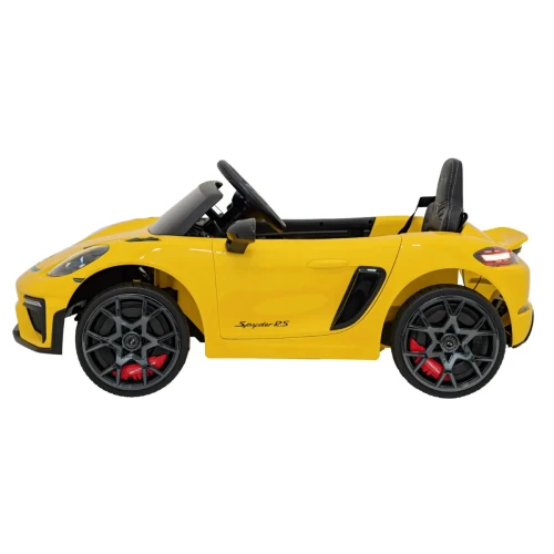 Żółte auto na pilot dla dziecka Porsche Spyder RS 718.webp