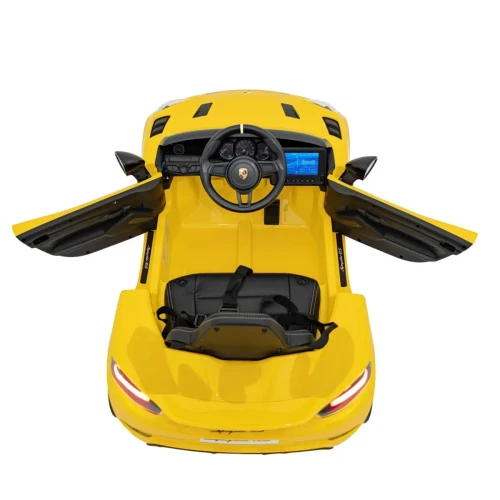 Żółte elektryczne auto dla dzieci  Porsche Spyder RS 718.webp