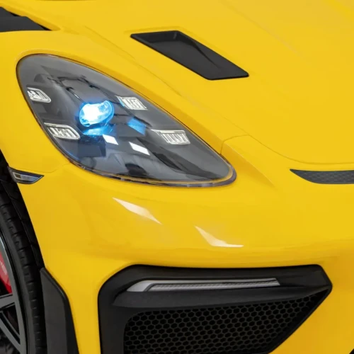 Żółty samochód elektryczny dla dzieci Porsche Spyder RS 718.webp