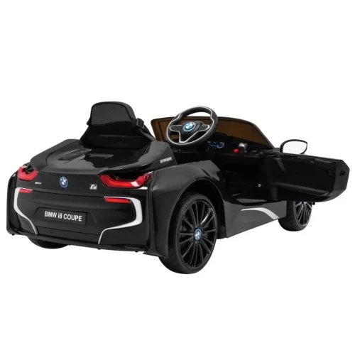 Czarne auto elektryczne dla dzieci BMW I8 Lift.webp
