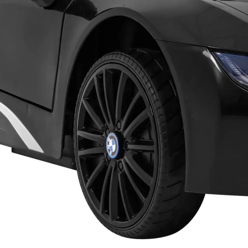 Czarny samochód akumulatorowy dla dzieci BMW I8 Lift.webp