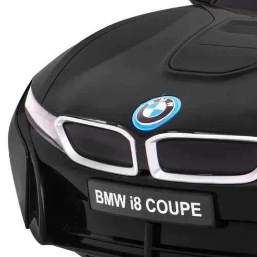 Czarny samochód elektryczny dla dziecka BMW I8 Lift.webp