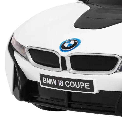 Biały samochodzik elektryczny dla dzieci BMW I8 Lift.webp