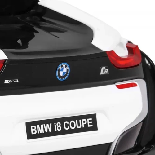Biały samochód elektryczny dla dziecka BMW I8 Lift.webp