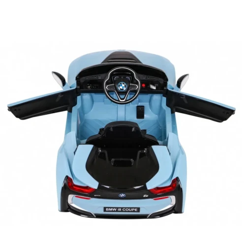Niebieskie elektryczny samochód dla dzieci BMW I8 Lift.webp