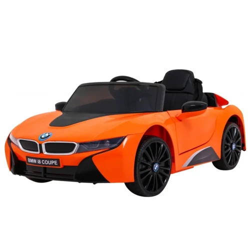 Pomaranczowe auto elektryczne dla dzieci BMW I8 Lift.webp