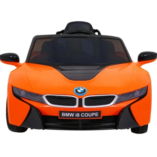 Pomaranczowe auto na akumulator dla 5 latka BMW I8 Lift.webp