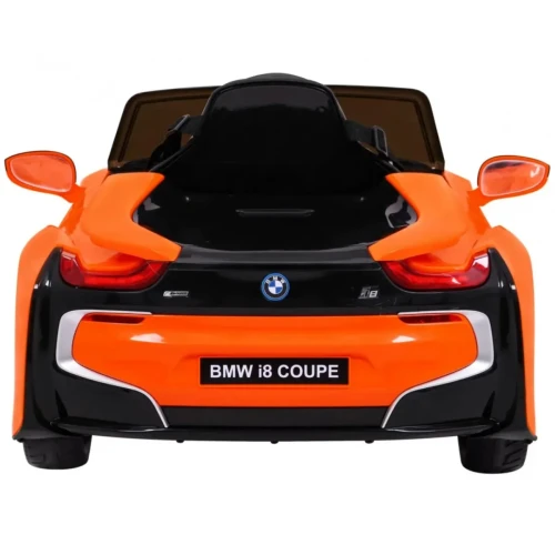 Pomaranczowe auto na pilot dla dziecka BMW I8 Lift.webp