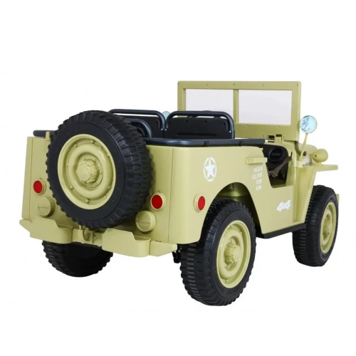 Matcha auto na akumulator dla 5 latka Wojskowe Retro dla 3 dzieci Matcha 4x4.webp