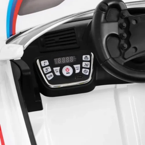 Biały samochod dla dziecka na pilot BMW M6 GT3.webp