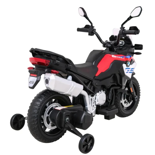 Czerwone auto elektryczne dla dzieci motor BMW F850 GS.webp
