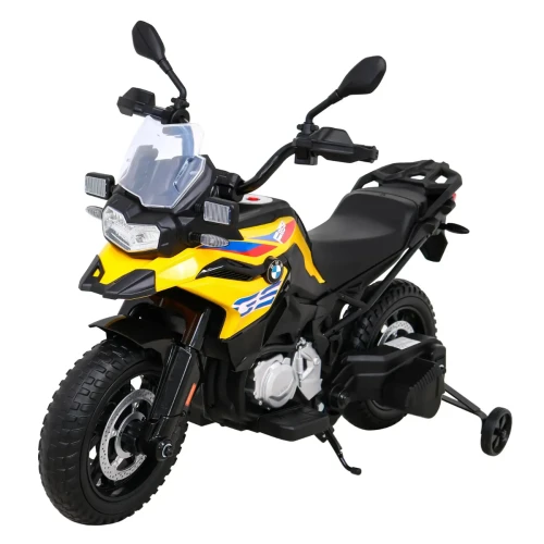 Żółte auto dla dzieci elektryczne motor BMW F850 GS.webp
