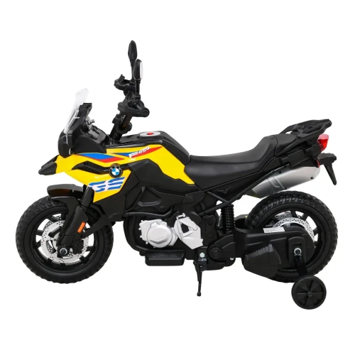 Żółte elektryczne auto dla dzieci motor BMW F850 GS.webp