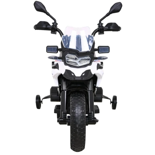 Białe auto na akumulator dla 5 latka motor BMW F850 GS.webp