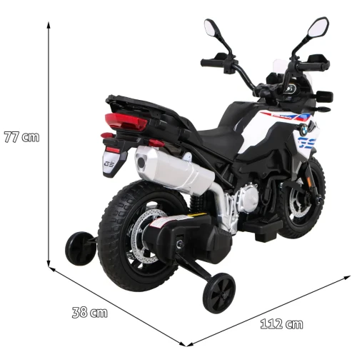 Biały motorek dla dziecka motor BMW F850 GS.webp