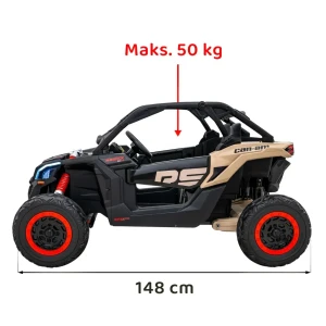 Czarny akumulatorowy dla dzieci Buggy Maverick Turbo RR.webp