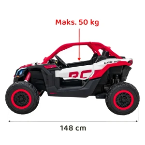 Czerwony samochód na akumulator dla dzieci Buggy Maverick Turbo RR.webp