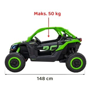 Zielone auto elektryczne dla dzieci Buggy Maverick Turbo RR.webp