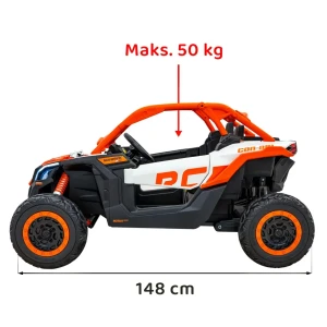 Pomaranczowe buggy dwuosobowy  Maverick Turbo RR.webp