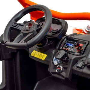 Pomaranczowy samochód na akumulator dla dzieci Buggy Maverick Turbo RR.webp