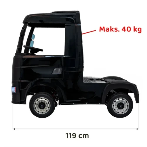 Czarny tir elektryczny dla dziecka Scania R-SERIES.webp