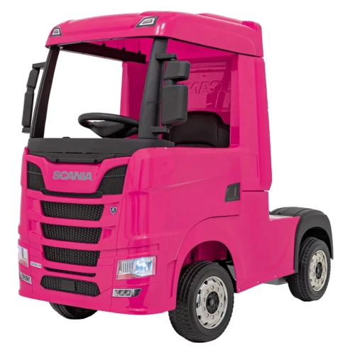 Różowe autko tir na akumulator Scania R-SERIES.webp
