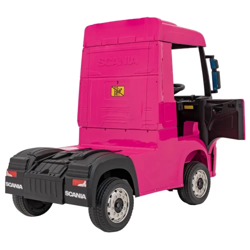 Różowe auto elektryczne dla dzieci tir Scania R-SERIES.webp