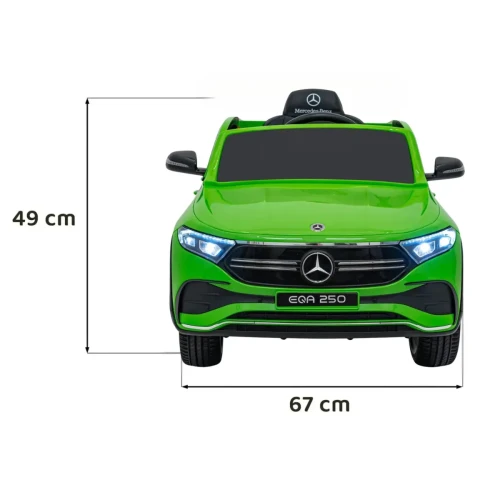 Zielony samochód na akumulator dla 5 latka Mercedes Benz EQA 250.webp