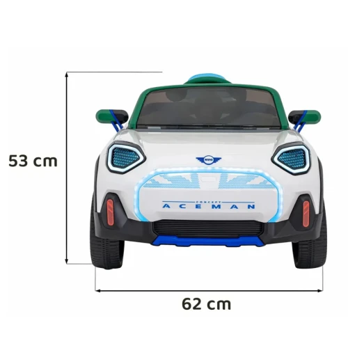 Biały samochód elektryczny dla dziecka Mini Cooper Concept Aceman.webp