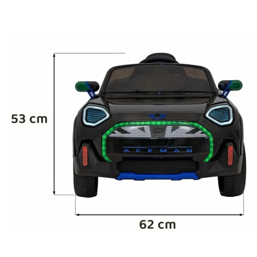 Czarny samochod dla dziecka na pilot Mini Cooper Concept Aceman.webp