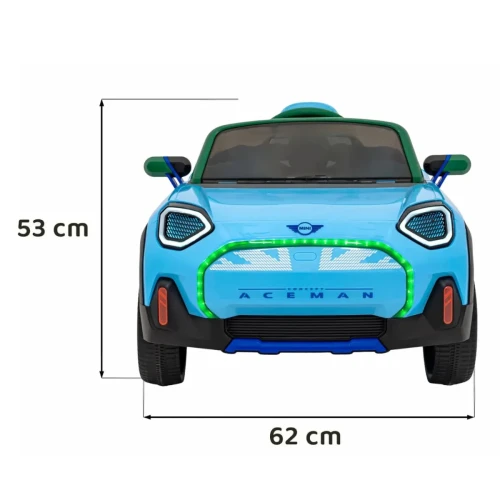 Niebieski samochód elektryczny dla dziecka Mini Cooper Concept Aceman.webp