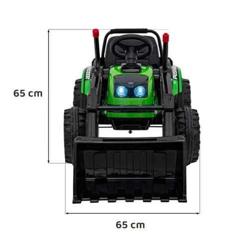Zielony samochód elektryczny dla dzieci Koparka Traktor na akumulator dla dzieci Zielony.webp