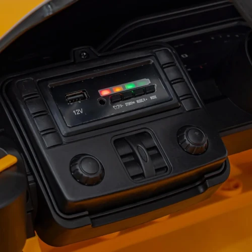 Żółte auto akumulatorowe dla dziecka BMW M4.webp