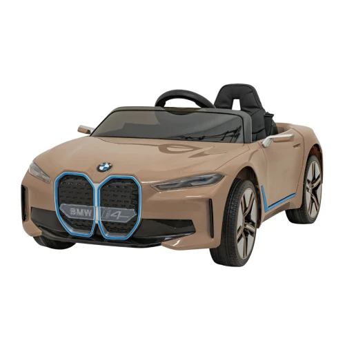 Złoty samochodzik dla dziecka na akumulator BMW i4.webp