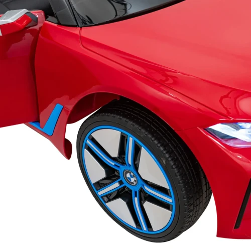 Czerwone auto na akumulator dla 5 latka BMW i4.webp